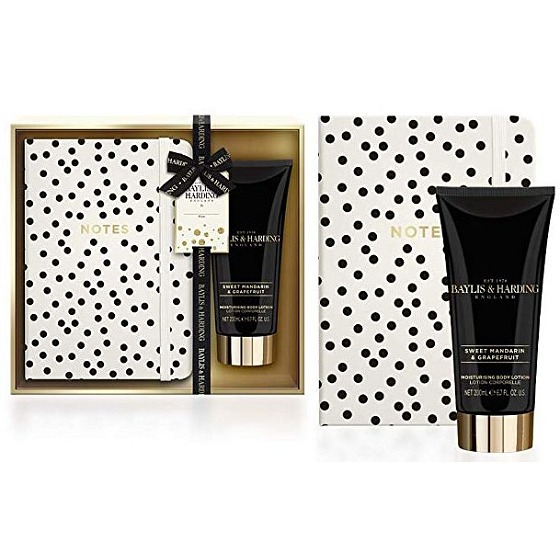 Baylis & Harding Süße Mandarine und Grapefruit Hand- und Körpermilch 200 ml + Notizbuch, Kosmetikset