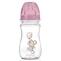Canpol Babys Little Cutie Weithalsflasche pink / blau für Kinder ab 3 Monaten 240 ml