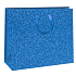 Ditipo Geschenk Papiertüte Glitter 31 x 12 x 26 cm blau