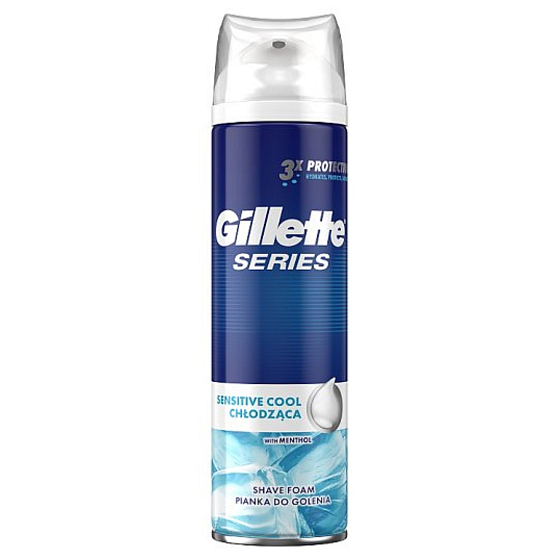 Gillette Series Sensitive Cool Rasierschaum für Männer 250 ml