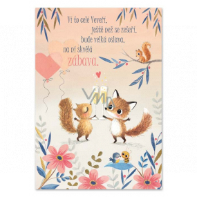 Ditipo Geburtstagskarte spielen Das ganze Eichhörnchen weiß es, das Eichhörnchen tanzte, der Kinderchor der TschechoslowakeiRadio 224 x 157 mm