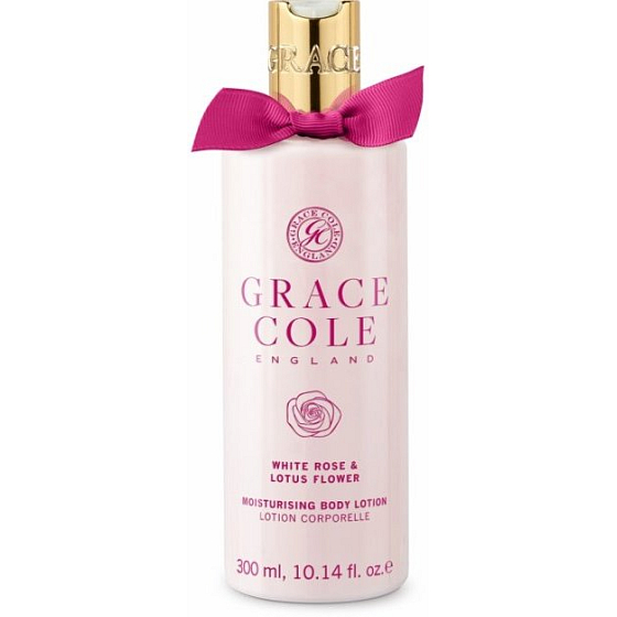 Grace Cole White Rose & Lotus Flower feuchtigkeitsspendende Körperlotion 300 ml
