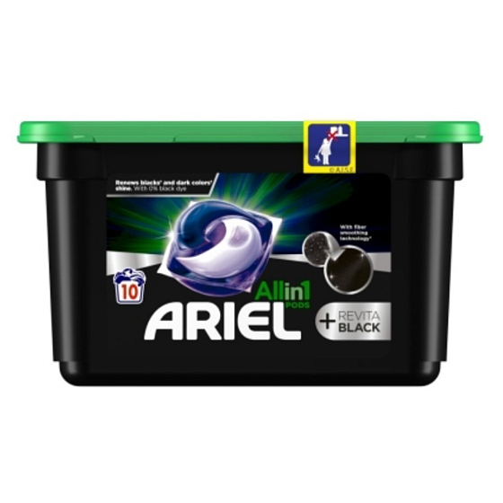 Ariel All in1 Pods Revitablack Gelkapseln für schwarze und dunkle Wäsche 10 Stück