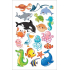 Tattoo-Aufkleber Meereswelt farbig 13 x 8,5 cm