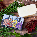 English Soap Snowy London - Winter Flowers Christmas natürliche parfümierte Toilettenseife mit Sheabutter 190 g