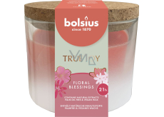Bolsius True Joy Floral Blessings Duftkerze im Glas mit Korkdeckel 80 x 75 mm, Brenndauer 21 Stunden