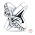 Sterling Silber 925 Infinity Perlenarmband Symbol