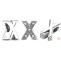 Charme Sterling Silber 925 Alphabet Buchstabe X, Perle für Armband