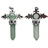Chalcedon-Kreuz aus Legierung und Naturstein 5,3 x 3,7 x 12 mm, Stein der Liebe und Freude