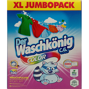 Waschkönig Waschpulver Color, 100 Wäschen, 6 kg