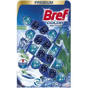 Bref Color Aktiv Eukalyptus fester WC Block, 4× 50 g Bref Color Aktiv Eukalyptus fester WC Block, 4× 50 g