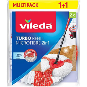Vileda Turbo Microfibre 2v1 Ersatz für Mopp 2 Stück