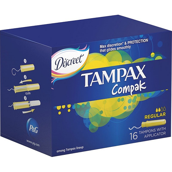 Tampax Compak Regular Damen-Tampons mit Applikator 16 Stück