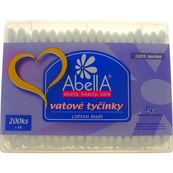 Abella Cotton klebt in einer Schachtel mit 200 Stück