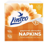 Linteo Satin Papierservietten 33 x 33 cm 100 Stück weiß