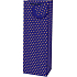 Alvarak Papier Geschenktüte für Flasche 36 x 13 x 9 cm blaue Sterne 1 Stück 211116