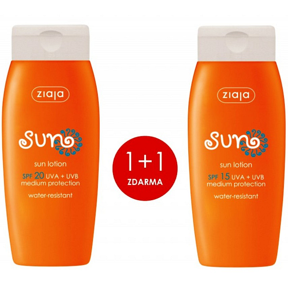 Ziaja Sopot Sun SPF 20 wasserfeste Sonnencreme 150 ml + Sopot Sun SPF 15 wasserfeste Sonnencreme 150 ml, Duopack