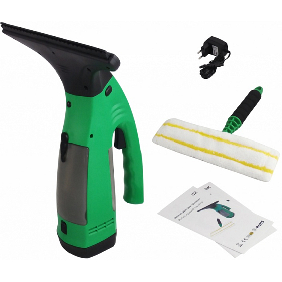 Nexon Fensterputzer Elektrischer Fensterstaubsauger mit Spray und Rakel