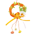 Kranzorange mit Huhn und Eiern, Durchmesser 9 cm