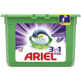 Ariel 3in1 Lavendel Frische Gelkapseln zum Waschen von Kleidung 14 Stück 378 g