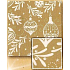 Nekupto Geschenkpapier 70 x 200 cm Weihnachten Goldene, weiße Flasche