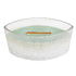WoodWick Sanded White Willow Moss - Duftkerze mit frischem Waldduft und breitem Holzdocht und Glasbootsdeckel 453 g