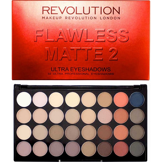 Makeup Revolution Ultra Lidschatten Palette 32 Lidschatten Flawless Matte 2 20 g