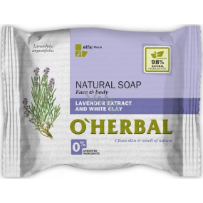 Über Herbal Natural Lavender und natürliche Tonseife aus weißem Ton 100 g