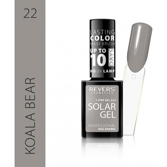 Revers Solar Gel Gel Nagellack 22 Koalabär 12 ml