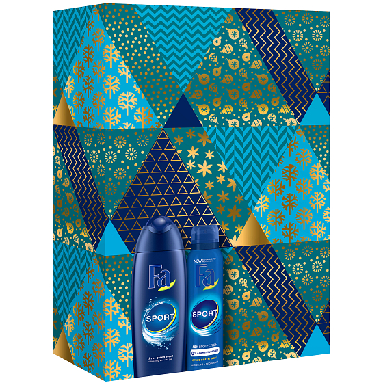 Fa Men Active Sport Energizing Duschgel 250 ml + Men Sport Energizing Frisches Deodorant Spray für Männer 150 ml, Kosmetikset