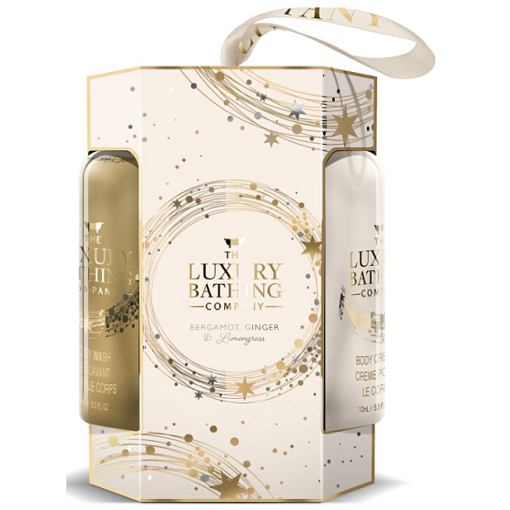 Grace Cole Bergamot, Ginger & Lemongrass Reinigungsgel 100 ml + Körpercreme 100 ml + Reinigungsschwamm, Kosmetikset für Damen