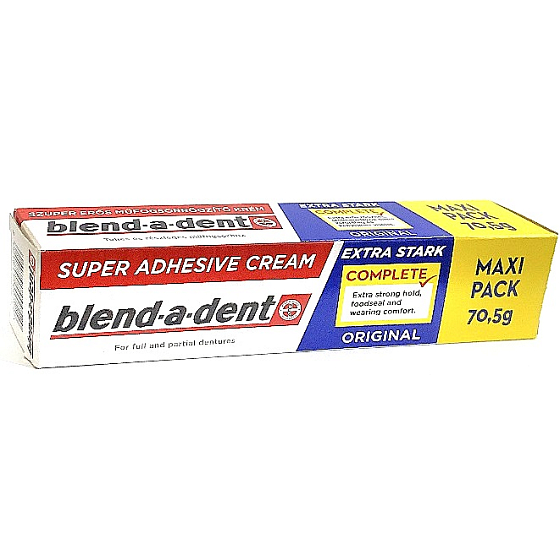 Blend-a-dent Extra Stark Complete Original Fixiercreme für Prothesen, Prothese 70,5 g