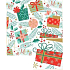 Nekupto Weihnachtsgeschenkpapier 70 x 200 cm Weiß mit Geschenken