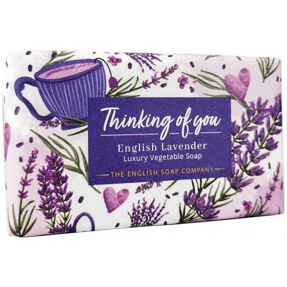 English Soap I'm thinking of you - Natürliche parfümierte Lavendelseife mit Sheabutter 190 g