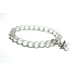 Kristall matt + Engel abnehmbarer Anhänger, Armband elastisch Naturstein, Kugel 8 mm / 16 - 17 cm, Steinchen