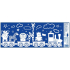 Fensterfolie Weihnachtszug mit Schnee-Effekt Tiere 60 x 22,5 cm