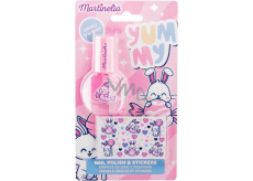 Martinelia Nagellack 3,5 ml + Nagelsticker Yummy, Geschenkset für Kinder