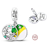Charm Sterlingsilber 925 Harte Arbeit zahlt sich immer aus, Anhänger für Armband