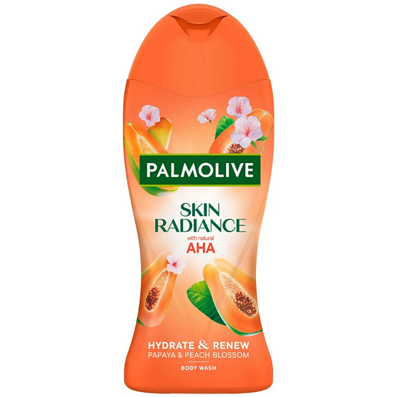 Palmolive Skin Radiance Papaya & Peach Blossom – sprchový gel 250 ml, s papájou a broskvovými květy pro jemnou a zářivou pokožku