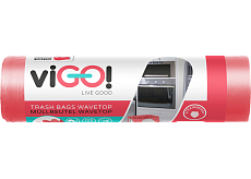 viGO Müllsäcke mit Erdbeerduft, 8 µ, 50 × 56 cm, 35 l, 26 Stk