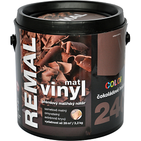 REMAL Vinyl Color mat waschbare Farbe für Wände, 240 schokoladenbraun, 3,2 kg
