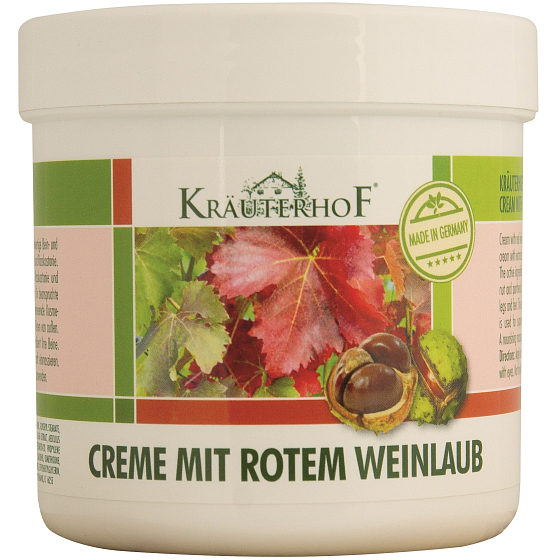 Krauterhof Creme aus roten Weinlaubblättern und roter Rosskastanie 250 ml