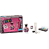 Mattel Monster High Eau de Toilette 50 ml + Pinsel 4 Stück + Lipgloss 4 x 1,2 + Tattoo 1 Stück, Kosmetikset