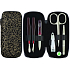 Dup Manicure Ingrid Leather 6 Stück Schwarzgold Druckmuster 30401-312