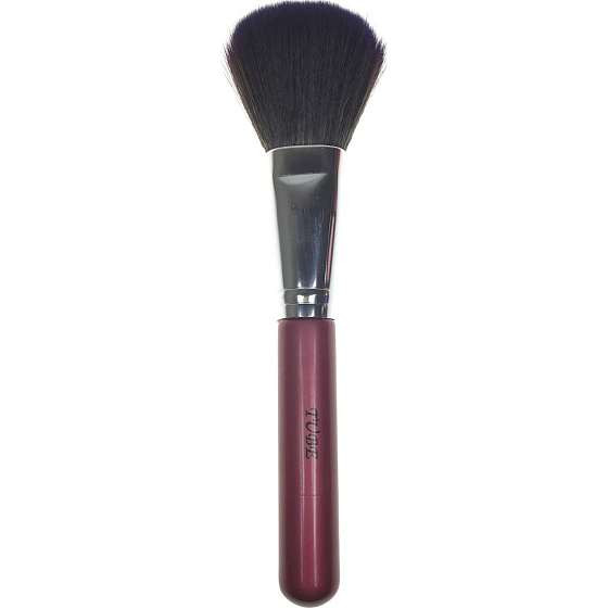 Kosmetikpinsel mit synthetischen Borsten für Puder burgunderfarbener Griff 17 cm 30450