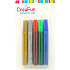 CreaFun Dekorfarben Glitzernd für Papier, Textil, Glas 5 x 15 ml