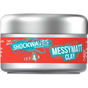 Wella Shockwaves Messy Matt Clay Formton für Haare 75 ml