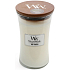 WoodWick Babypuder - Duftkerze für Kinderpulver mit Docht aus Holz und Deckelglas groß 609,5 g