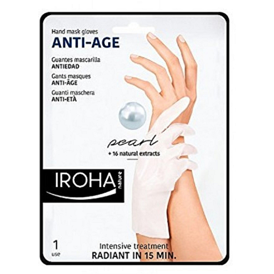 Iroha Anti-Age Anti-Aging Hand- und Nagelmaske mit Perlen und natürlichen Extrakten 2 x 9 ml