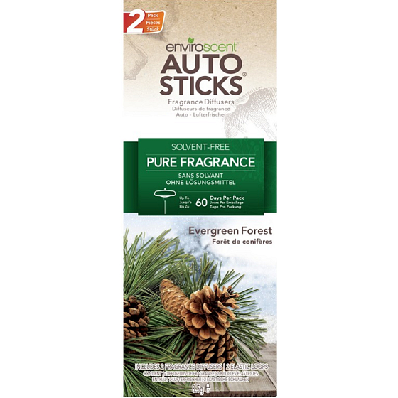 Enviroscent AutoSticks Evergreen Forest Car Räucherstäbchen 2 x 8,5 g